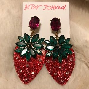 Betsey Johnson Strawberry Studs